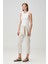 Belted Keten Pantolon Naturel / Çizgili 1