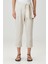 Belted Keten Pantolon Naturel / Çizgili 2