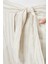 Belted Keten Pantolon Naturel / Çizgili 5