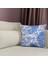 Yüksek Kaliteli Desenli Jakarlı Dokuma Kumaş Kırlent 45 x 43 cm (İçi Dolu) Mavi Ağırlıklı 6
