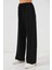 Yüksek Bel Bol Paça Pantolon - Siyah 2