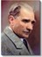 Sanatsal Atatürk - Pastel Tonlarda Profil Kanvas Tablo 2