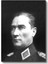 Siyah Fonda Atatürk - Askeri Üniforma Portresi Kanvas Tablo 2