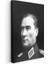 Siyah Fonda Atatürk - Askeri Üniforma Portresi Kanvas Tablo 3