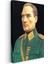Yeşil Üniformalı Atatürk - Madalyalı Askeri Portre Kanvas Tablo 3