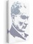 Modern Çizgi Atatürk - Mavi Beyaz Grafik Kanvas Tablo 3