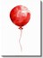 Uçan Balon - Kırmızı Suluboya Efekti Kanvas Tablo 2