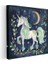 Gece Unicorn - Pastel Renkli Sihirli Dostumuz Kanvas Tablo 3