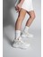 Kadın Sneaker Bağcıklı Fileli Kalın Taban Spor Ayakkabı Azlin 4