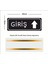 Giriş Üst - Ofis Departman Kapı Isimliği, Yönlendirme Levhası 24X9 cm 4mm 2