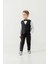 Erkek Çocuk Yelekli Slim Fit Takım Elbise – 4 Parça (Yelek, Pantolon, Gömlek, Papyon) TE.7026 1