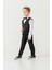 Erkek Çocuk Yelekli Slim Fit Takım Elbise – 4 Parça (Yelek, Pantolon, Gömlek, Papyon) TE.7026 5