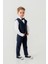 Erkek Çocuk Yelekli Slim Fit Takım Elbise – 4 Parça (Yelek, Pantolon, Gömlek, Papyon) TE.7026 2