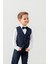 Erkek Çocuk Yelekli Slim Fit Takım Elbise – 4 Parça (Yelek, Pantolon, Gömlek, Papyon) TE.7026 3