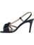 Hakiki Deri Sıyah Sandalet Topuklu 380 40 2