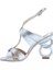 Hakiki Deri Gumus Sandalet Topuklu 6564 178 2