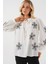 Uzun Kol Nakışlı Örme Bluz 951 - Beyaz 3