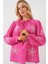 Uzun Kol Nakışlı Örme Bluz 951 - Pembe 4