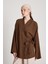 Bellamy Bağlamalı Keten Kimono Kahve 2