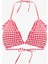 Texas Red Pötikare Fırfırlı Üçgen Bikini Üstü 5