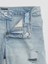 Kız Çocuk Açık Mavi Mid Rise Midi Denim Şort 2