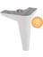 Zirve Beyaz 15 cm Plastik Mobilya Ayağı, Lüks Metal Mobilya Ayak, Koltuk, Dolap, Şifonyer Ayak 1