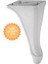 Yunus Beyaz 20 cm Plastik Mobilya Ayağı, Lüks Metal Mobilya Ayak, Koltuk, Dolap, Şifonyer Ayak 1