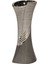 Gılde Vazo Çizgili Seramik Gri Gümüş Renkli L.11 cm W.14 cm H.39 cm 1