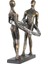Gılde Heykel Kalp Çift Motifi Sentetik Reçine Gri Bronz Renkli L.13 cm W.26 cm H.31 cm 3