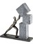 Gılde Heykel Insan Motifi Sentetik Reçine Gri Bronz Renkli L.7 cm W.28 cm H.31 cm 1