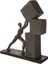 Gılde Heykel Insan Motifi Sentetik Reçine Gri Bronz Renkli L.7 cm W.28 cm H.31 cm 4
