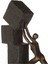 Gılde Heykel Insan Motifi Sentetik Reçine Gri Bronz Renkli L.7 cm W.28 cm H.31 cm 5