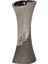 Gılde Vazo Çizgili Seramik Gri Gümüş Renkli L.10 cm W.12 cm H.30 cm 1