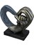 Gılde Kalp Heykel El Motifi Sentetik Reçine Gri Bronz Renkli L.7 cm W.16 cm H.14 cm 1