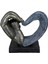 Gılde Kalp Heykel El Motifi Sentetik Reçine Gri Bronz Renkli L.7 cm W.16 cm H.14 cm 4