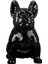 Gılde Figür Köpek Bulldog Kristal Cam Siyah L.24 cm W.40 cm H.38 cm 2