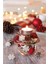 Dreamlight Tealight Mumluk Mini Kar Tanesi Motifli Cam Şeffaf Kırmızı L.10 cm W.10 cm Y.10 cm 2