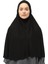 Hazır Türban Peçeli Pratik Eşarp Tesettür Nikaplı Hijab - Namaz Örtüsü Sufle (3Xl) - Siyah 1