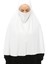 Hazır Türban Peçeli Pratik Eşarp Tesettür Nikaplı Hijab - Namaz Örtüsü Sufle (3Xl) - Beyaz 2