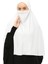 Hazır Türban Peçeli Pratik Eşarp Tesettür Nikaplı Hijab - Namaz Örtüsü Sufle (3Xl) - Beyaz 3