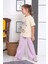 Ispanyol Paça Tayt Pantolon Tavşan Toka Baskılı Oversize Tshirt Kız Çocuk Alt Üst Takım 2
