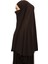 Hazır Türban Peçeli Pratik Eşarp Tesettür Nikaplı Hijab - Namaz Örtüsü Sufle (3Xl) - Koyu Kahverengi 4