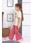 Ispanyol Paça Tayt Pantolon Tavşan Toka Baskılı Oversize Tshirt Kız Çocuk Alt Üst Takım 2
