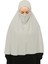 Hazır Türban Peçeli Pratik Eşarp Tesettür Nikaplı Hijab - Namaz Örtüsü Sufle (3Xl) - Koyu Krem 6