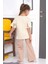Ispanyol Paça Tayt Pantolon Tavşan Toka Baskılı Oversize Tshirt Kız Çocuk Alt Üst Takım 2