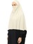 Hazır Türban Peçeli Pratik Eşarp Tesettür Nikaplı Hijab - Namaz Örtüsü Sufle (3Xl) - Krem 3