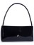 Kadın Basic Baget Omuz ve Çapraz Çanta - Siyah Rugan (27X12 Cm) 1