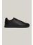 Erkek Th Monogram Deri Court Sneaker - Siyah 2