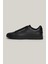 Erkek Th Monogram Deri Court Sneaker - Siyah 3