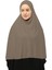 Hazır Türban Peçeli Pratik Eşarp Tesettür Nikaplı Hijab - Namaz Örtüsü Sufle (3Xl) - Koyu Vizon 1